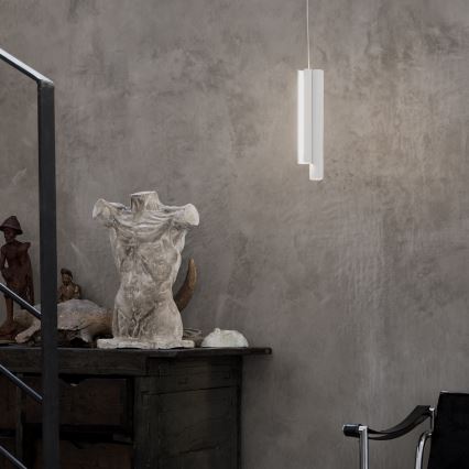 Ideal Lux - LED Stmívatelný lustr na lanku DORICA 3xLED/9W/230V CRI 90 pr. 9,5 cm bílá