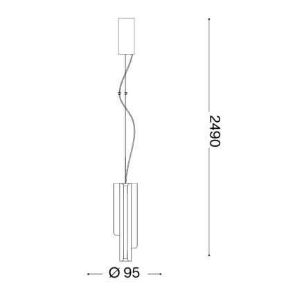 Ideal Lux - LED Stmívatelný lustr na lanku DORICA 3xLED/9W/230V CRI 90 pr. 9,5 cm bílá