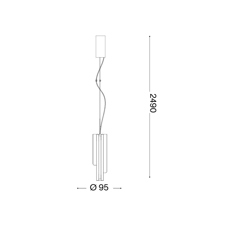 Ideal Lux - LED Stmívatelný lustr na lanku DORICA 3xLED/9W/230V CRI 90 pr. 9,5 cm bílá