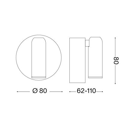 Ideal Lux - LED Stmívatelné nabíjecí dotykové nástěnné bodové svítidlo BEAN LED/3W/5V CRI 95 černá