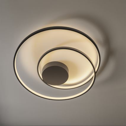 Ideal Lux - LED Stmívatelné stropní svítidlo OZ LED/48W/230V pr. 60 cm CRI 90 černá
