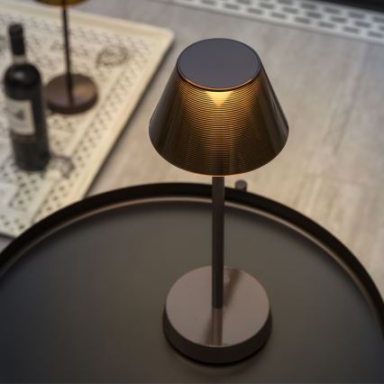 Ideal Lux - LED Stmívatelná dotyková lampa LOLITA LED/2,8W/5V 2200 mAh IP54 hnědá