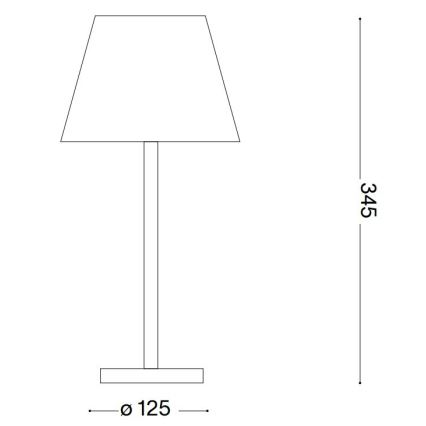 Ideal Lux - LED Stmívatelná dotyková lampa LOLITA LED/2,8W/5V 2200 mAh IP54 hnědá