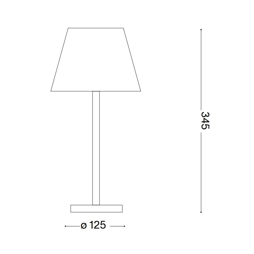 Ideal Lux - LED Stmívatelná dotyková lampa LOLITA LED/2,8W/5V 2200 mAh IP54 hnědá