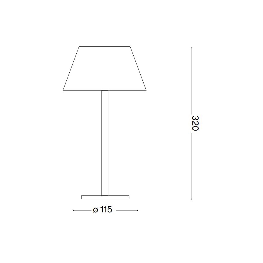 Ideal Lux - LED Stmívatelná dotyková venkovní lampa PURE LED/1,5W/3,7V CRI 90 IP54 černá