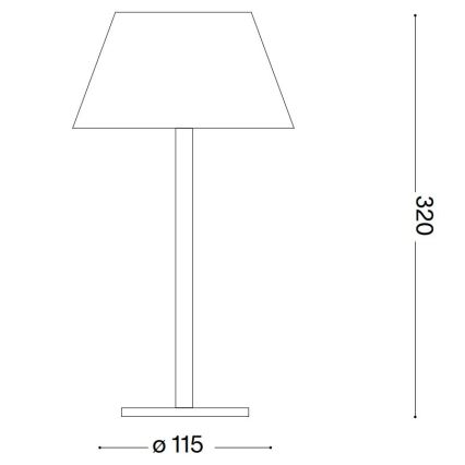 Ideal Lux - LED Stmívatelná dotyková venkovní lampa PURE LED/1,5W/3,7V CRI 90 IP54 hnědá