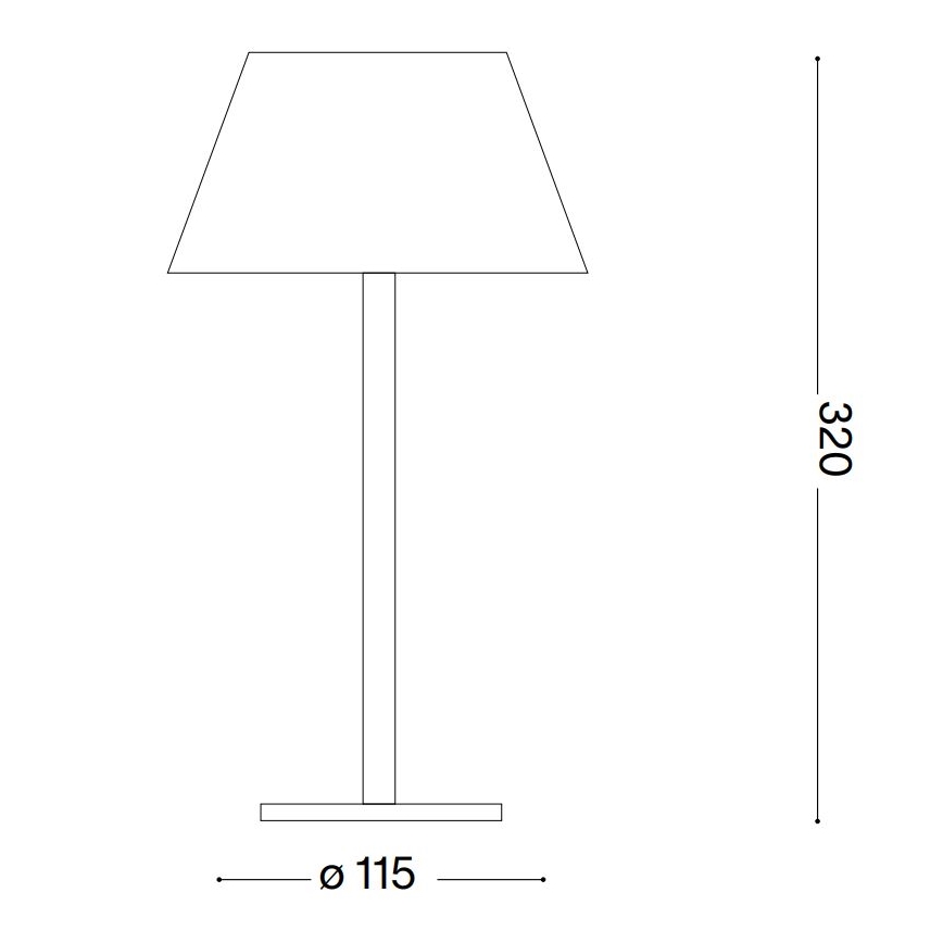 Ideal Lux - LED Stmívatelná dotyková venkovní lampa PURE LED/1,5W/3,7V CRI 90 IP54 hnědá