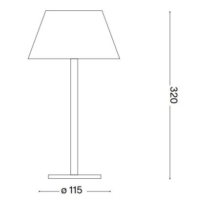 Ideal Lux - LED Stmívatelná dotyková venkovní lampa PURE LED/1,5W/3,7V 2200 mAh CRI 90 IP54 hnědá