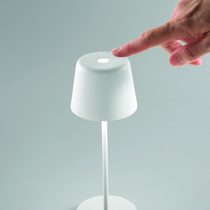Ideal Lux - LED Stmívatelná dotyková venkovní stolní lampa CUTE LED/2,5W/3,7V USB 2200-2700K IP65 bílá