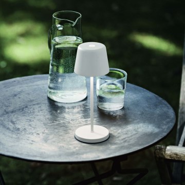 Ideal Lux - LED Stmívatelná dotyková venkovní stolní lampa CUTE LED/2,5W/3,7V USB 2200-2700K IP65 bílá
