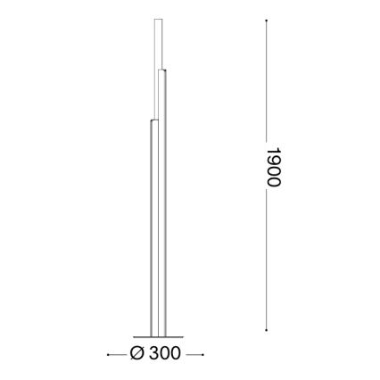 Ideal Lux - LED Stmívatelná stojací lampa DORICA 3xLED/33W/230V CRI 90 bílá