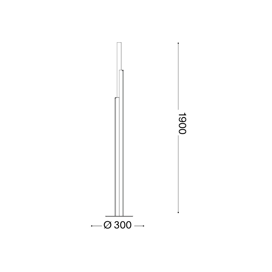 Ideal Lux - LED Stmívatelná stojací lampa DORICA 3xLED/33W/230V CRI 90 bílá