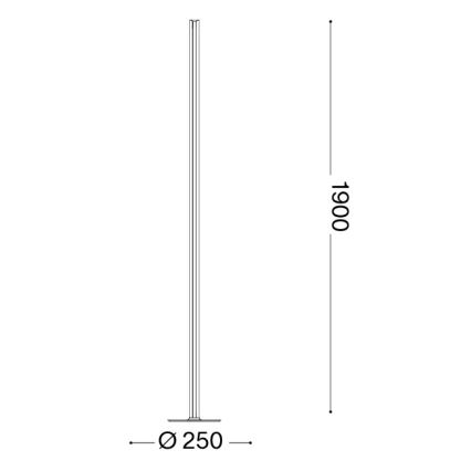 Ideal Lux - LED Stmívatelná stojací lampa DORICA LED/50W/230V CRI 90 matný chrom