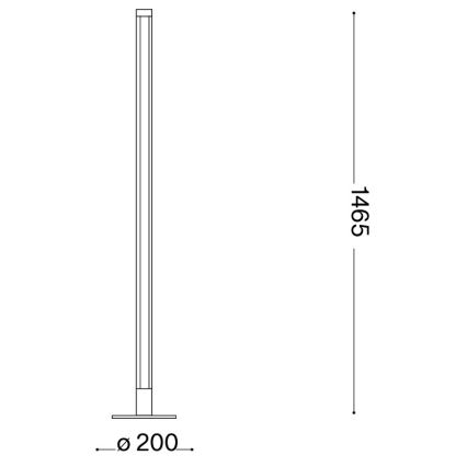 Ideal Lux - LED Stmívatelná stojací lampa YOKO LED/16W/230V CRI 90 bílá
