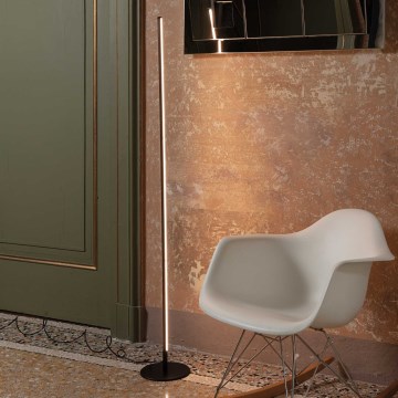 Ideal Lux - LED Stmívatelná stojací lampa YOKO LED/16W/230V CRI 90 černá