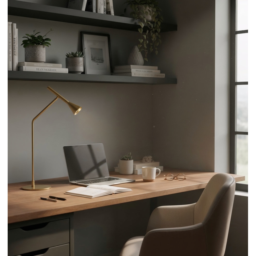 Ideal Lux - LED Stmívatelná dotyková stolní lampa DIESIS LED/6,5W/230V CRI 90 zlatá