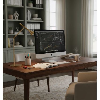 Ideal Lux - LED Stmívatelná dotyková stolní lampa DIESIS LED/6,5W/230V CRI 90 zlatá