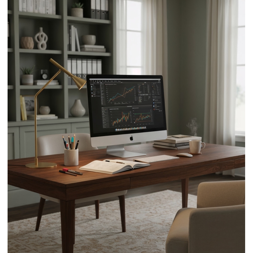 Ideal Lux - LED Stmívatelná dotyková stolní lampa DIESIS LED/6,5W/230V CRI 90 zlatá