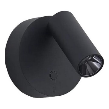 Ideal Lux - LED Stmívatelné dotykové nástěnné bodové svítidlo ELF LED/3W/230V CRI 95 černá