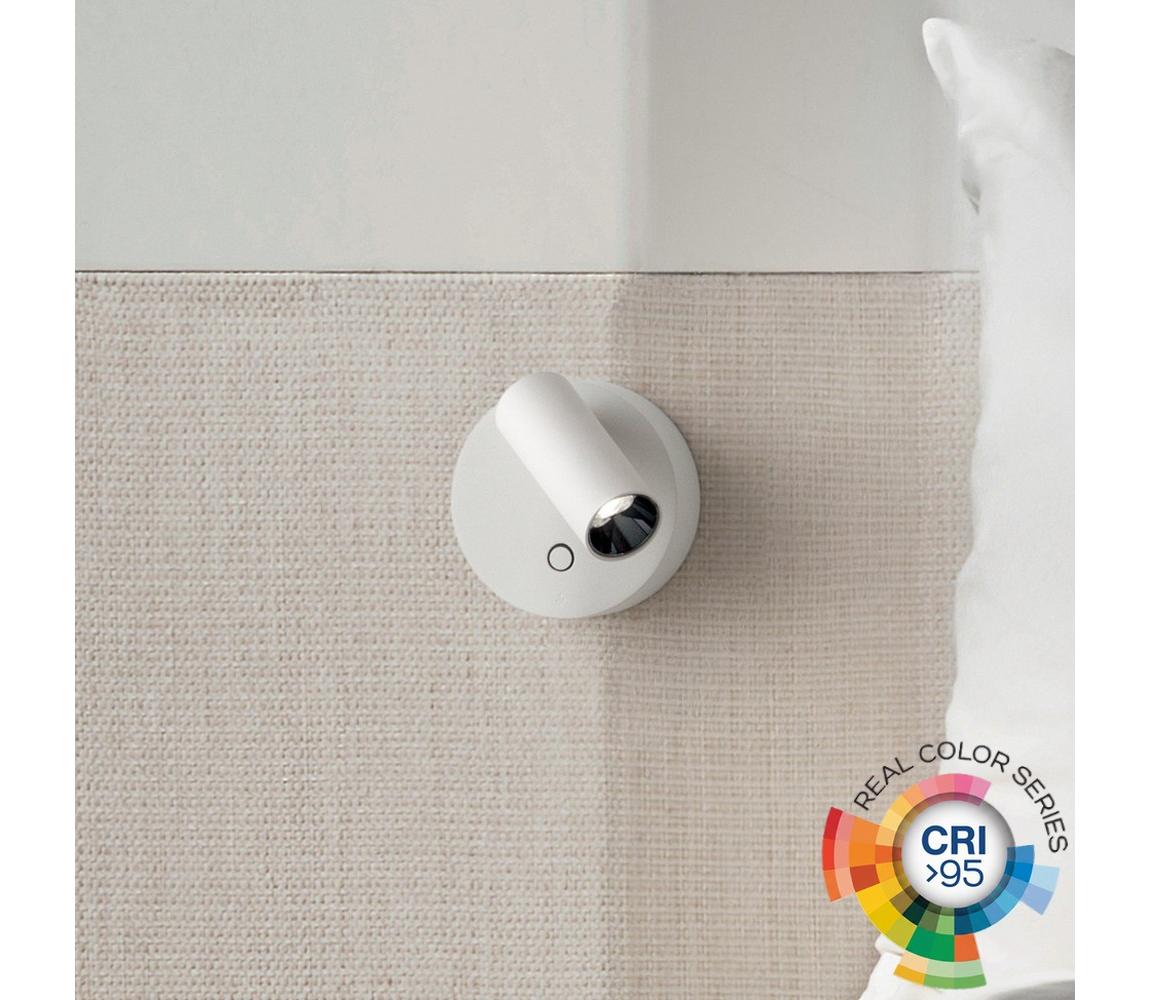 Ideal Lux - LED Stmívatelné nástěnné bodové svítidlo ELF LED/3W/230V CRI 95 bílá 347479