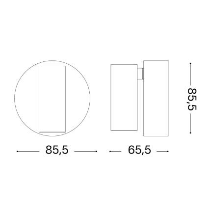 Ideal Lux - LED Stmívatelné dotykové nástěnné bodové svítidlo ELF LED/3W/230V CRI 95 černá