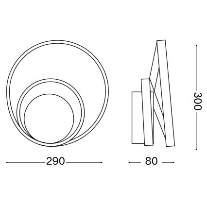 Ideal Lux - LED Stmívatelné nástěnné svítidlo OZ LED/28W/230V CRI 90 bílá