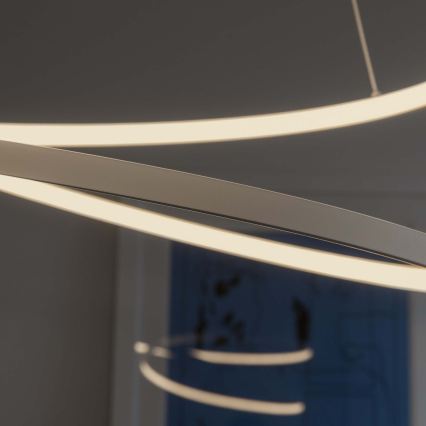 Ideal Lux - LED Stmívatelný lustr na lanku OZ LED/48W/230V pr. 60 cm CRI 90 bílá