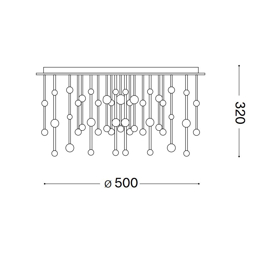 Ideal Lux - LED Stmívatelný přisazený lustr ARMONY LED/48W/230V CRI 90 pr. 50 cm bílá