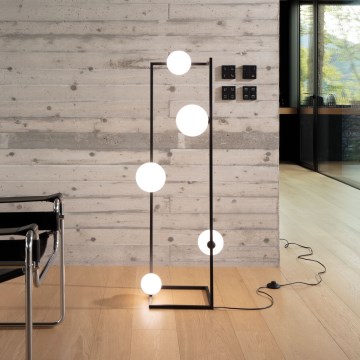 Ideal Lux - LED Stojací lampa ANGOLO 5xG9/3W/230V černá