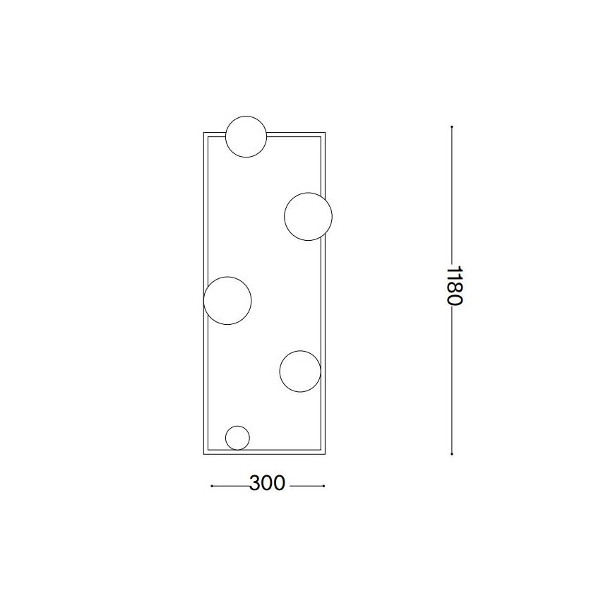Ideal Lux - LED Stojací lampa ANGOLO 5xG9/3W/230V černá