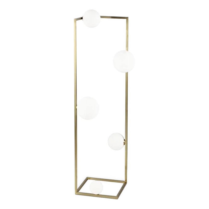 Ideal Lux - LED Stojací lampa ANGOLO 5xG9/3W/230V mosaz