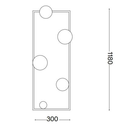 Ideal Lux - LED Stojací lampa ANGOLO 5xG9/3W/230V mosaz