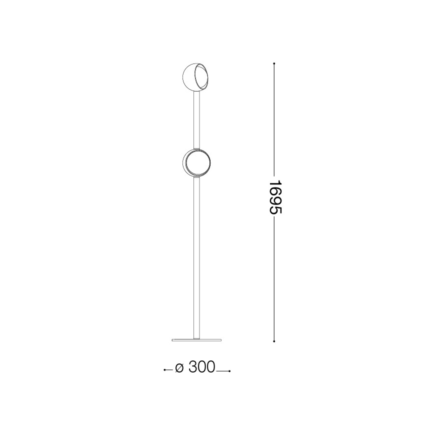 Ideal Lux - LED Stojací lampa BLOOM 2xLED/5,5W/230V CRI 90 zlatá/kouřová béžová