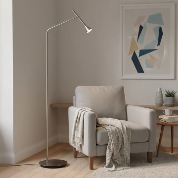 Ideal Lux - LED Stojací lampa DIESIS LED/4,5W/230V CRI 95 matný chrom