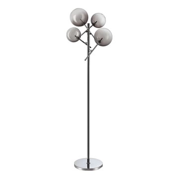 Ideal Lux - LED Stojací lampa EQUINOXE 4xG4/2W/230V lesklý chrom/kouřová