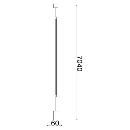 Ideal Lux - LED Stojací lampa FILO LED/14W/230V 2700K CRI 90 černá