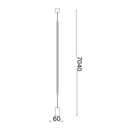 Ideal Lux - LED Stojací lampa FILO LED/14W/230V 3000K CRI 90 černá