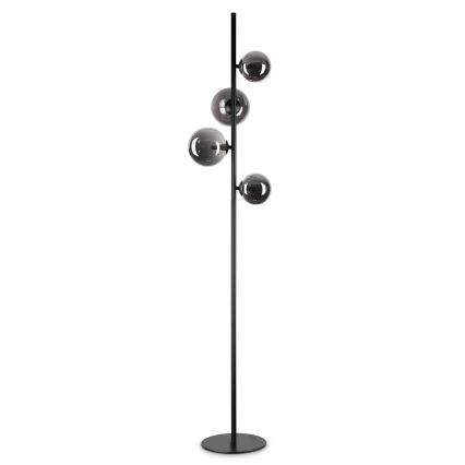 Ideal Lux - LED Stojací lampa PERLAGE 4xG9/3W/230V černá/kouřová