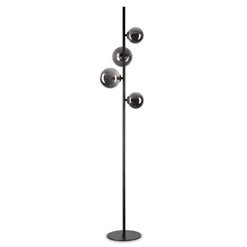 Ideal Lux - LED Stojací lampa PERLAGE 4xG9/3W/230V černá/kouřová