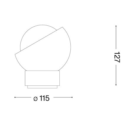 Ideal Lux - LED Stolní lampa BLOOM 1xG9/3W/230V zlatá/kouřová béžová