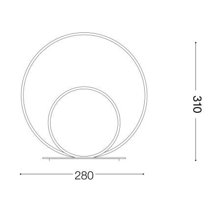 Ideal Lux - LED Stolní lampa OZ LED/22W/230V CRI 90 zlatá