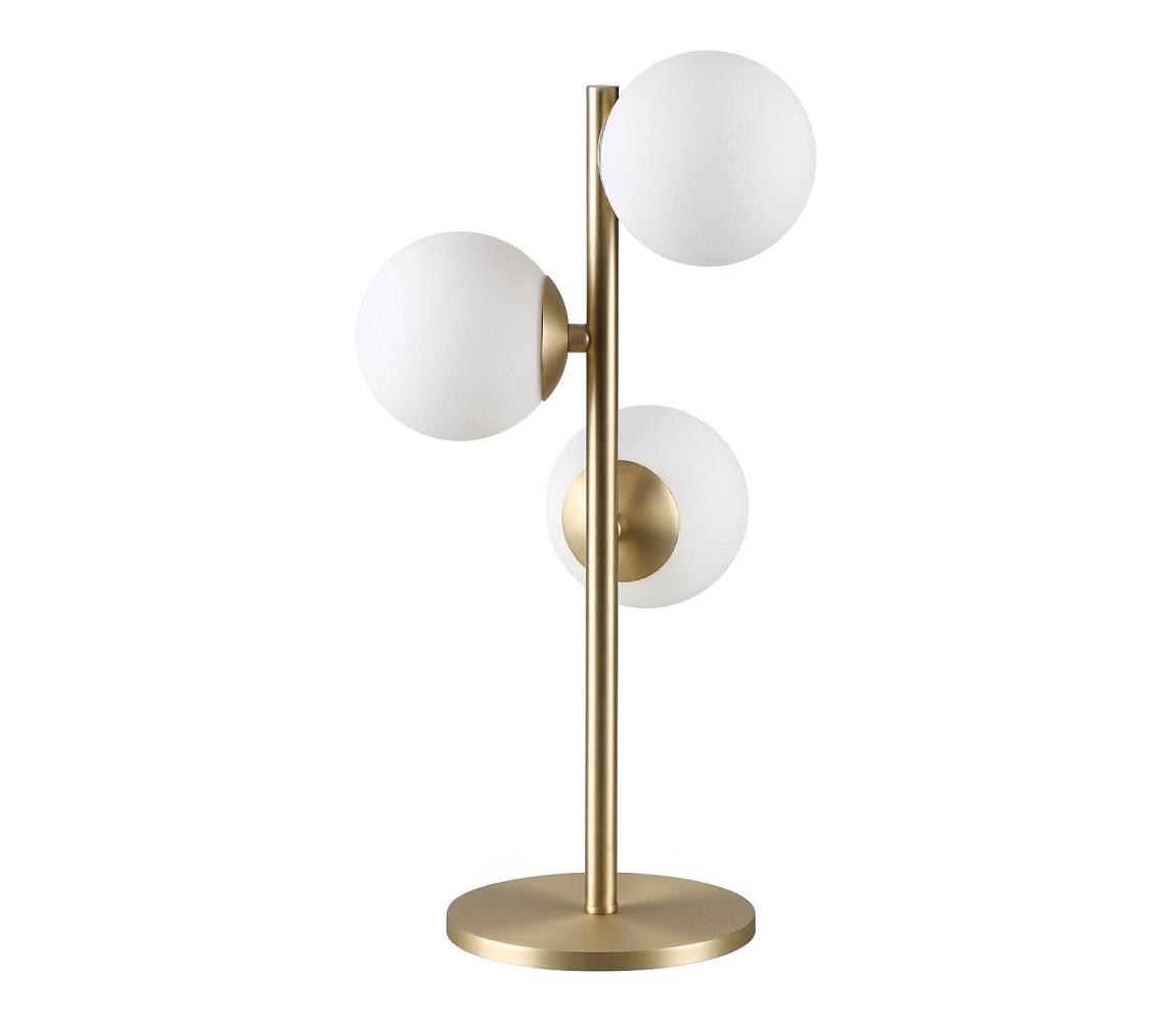 Ideal Lux - LED Stolní lampa PERLAGE 3xG9/3W/230V zlatá/bílá 292472 Bílá,Zlatá