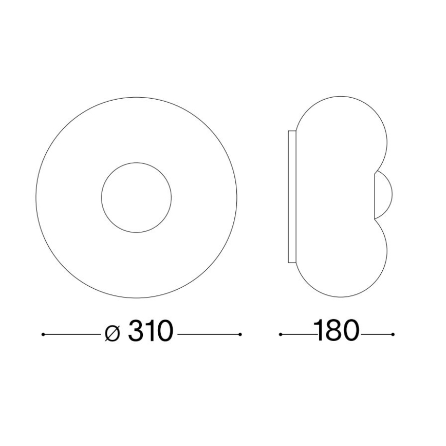 Ideal Lux - LED Stropní svítidlo ARIZONA 2xGX53/9W/230V pr. 31 cm bílá