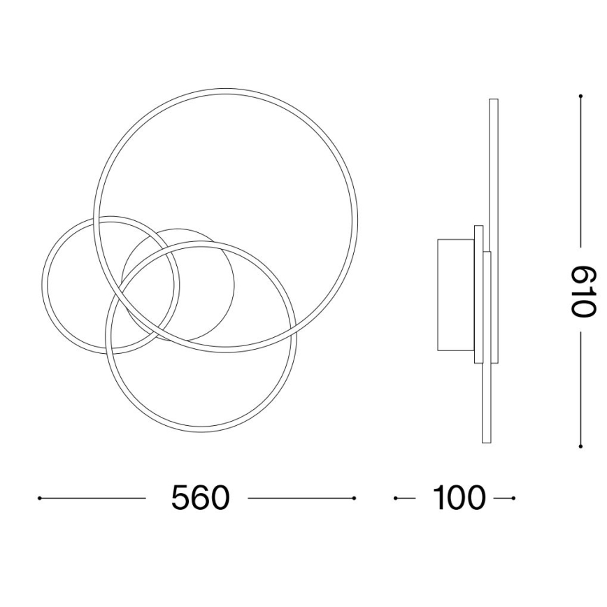 Ideal Lux - LED Stropní svítidlo FRAME LED/41W/230V