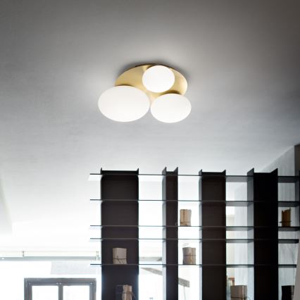 Ideal Lux - LED Stropní svítidlo NINFEA 3xGX53/9W/230V zlatá