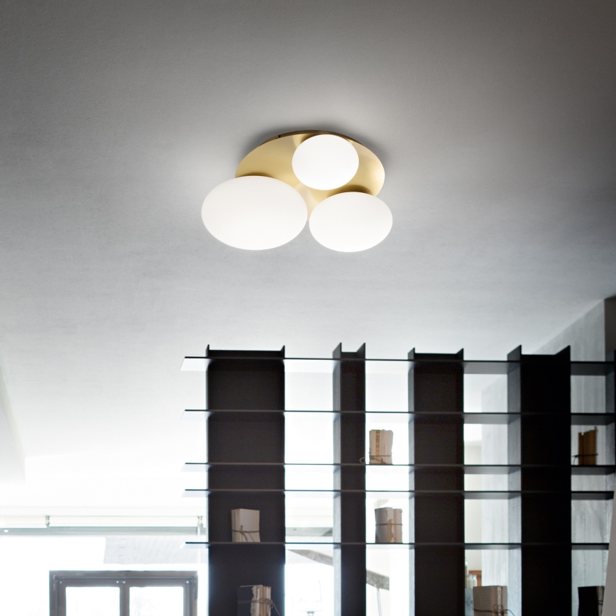 Ideal Lux - LED Stropní svítidlo NINFEA 3xGX53/9W/230V zlatá