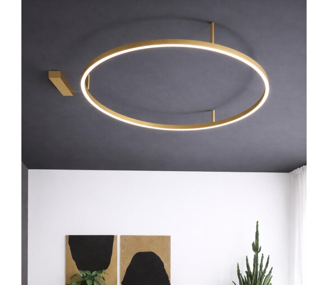 Ideal Lux - LED Stropní svítidlo ORACLE SLIM LED/29W/230V 3000K pr. 50 cm zlatá 372419