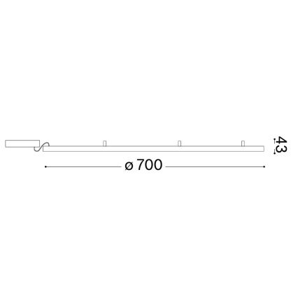 Ideal Lux - LED Stropní svítidlo ORACLE SLIM LED/37W/230V 3000K CRI 90 pr. 70 cm zlatá