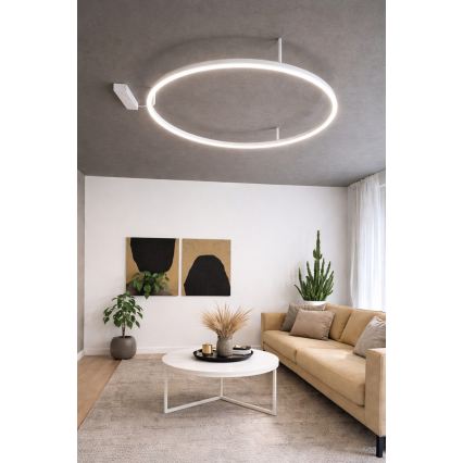 Ideal Lux - LED Stropní svítidlo ORACLE SLIM LED/53W/230V 3000K CRI 90 pr. 90 cm bílá