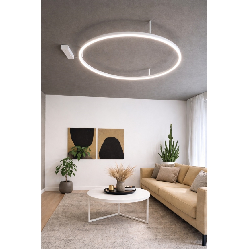 Ideal Lux - LED Stropní svítidlo ORACLE SLIM LED/53W/230V 3000K CRI 90 pr. 90 cm bílá